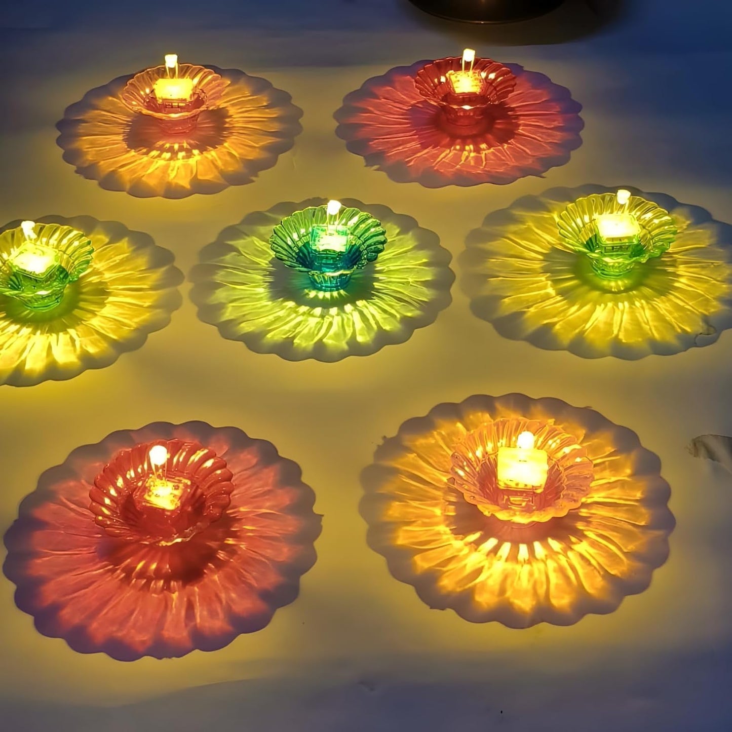 Reflective Shadow Diya Set