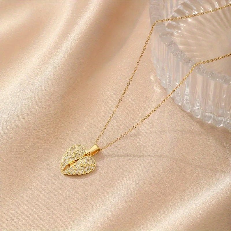 Golden Angel Wings Necklace - Zesh Store