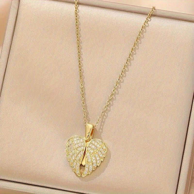 Golden Angel Wings Necklace - Zesh Store